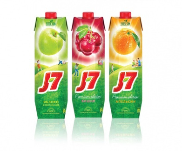Соки J7 в ассортименте (вишня, яблоко, апельсин)