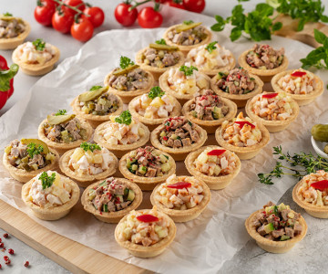 Ассорти тарталеток с мясными начинками 40 шт.