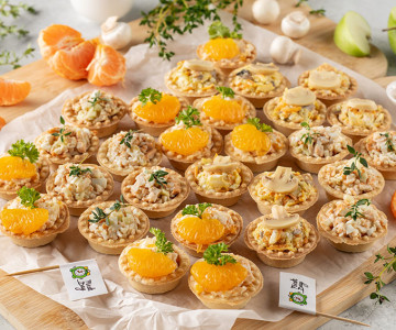 Ассорти тарталеток с начинками из курицы 24 шт.