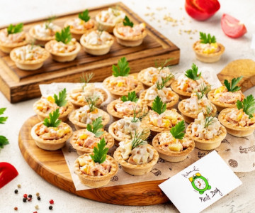 Дуэт тарталеток с мясными начинками 40 шт.