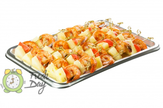 картинка Креветки с ананасами на шпажках 50 шт. от Fresh Day